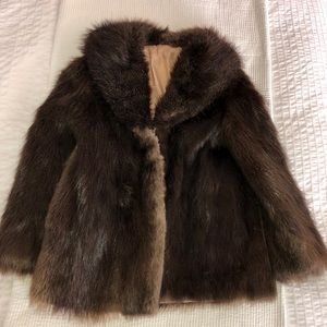 Vintage brown fur coat